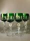 Nachtmann Crystal -Antica color Forest -Green Wine Glass set of six