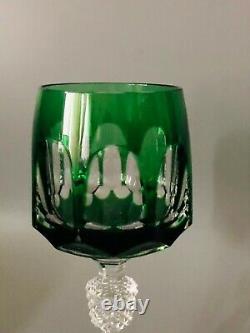 Nachtmann Crystal -Antica color Forest -Green Wine Glass set of six