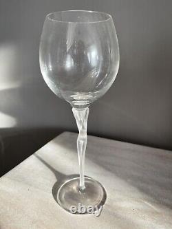 Nachtmann Crystal Balloon Wine Glasses Artemis Frosted Nude Stem Set Of 4 Rare