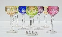 Nachtmann Traube Set of EIGHT Cut-to-Clear 4 1/2 Tall Cordial Glasses Stems