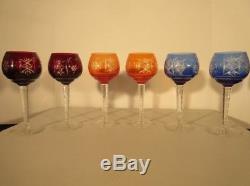 Nachtmann Traube Wine Hock Stemware Set of Six Multi Color