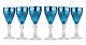 Neman Lavender Amethyst 6.75 Oz Wine Hand-Cut Crystal Glasses, Set of 6
