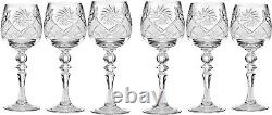 Neman TM7565, 8 Oz Wine Glasses / Goblets, Hand-made. Set of 6