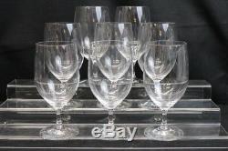 New Set of 8 Longaberger Tritan Crystal Stemware 7 Clear Water Goblets MINT