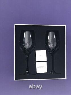 New Swarovski Crystal Wine Glasses #5468811-1 Set Of 2 Elegant & Sparkling