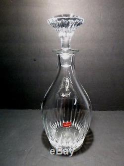 New VINTAGE Baccarat Crystal MASSENA (1979-) 3 Piece Set Decanter 2 Wine Glass
