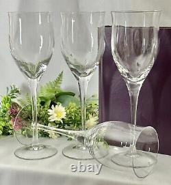 Noritake Royal Pierpoint Wine Glasses Clear Vintage 9 Oz Set of 4