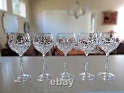 Noritake Set of 5 Rothschild Crystal Wine Glasses Mint Condition