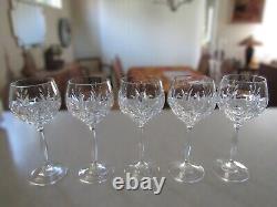 Noritake Set of 5 Rothschild Crystal Wine Glasses Mint Condition