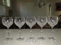 Noritake Set of 5 Rothschild Crystal Wine Glasses Mint Condition