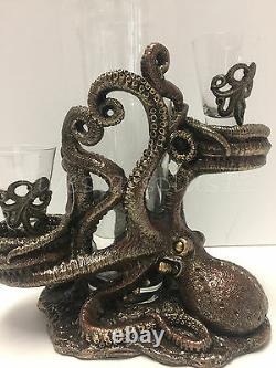 Octopus Spirit Decanter Set Home decor wine accessory Statue Figurine shot glass