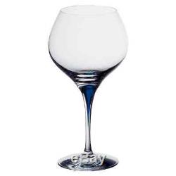 Orrefors Intermezzo Blue Bouquet Wine Glass Set of 4
