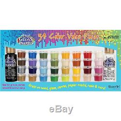 Paint For Glass Stained Hand Wine Painting Kit Acrylic Enamel Pack set 34 color