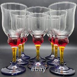 Pier 1 Imports Wine Glass/Goblet Stemware 8pc Set Made in USA 7.5 tall 10 oz