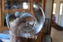 Platinum Rimmed Mid Century Modern Crystal Stemware Wine Juice Goblets Set Of 12