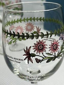 Portmeirion Botanic Garden Set Of (12) Wine Glasses Goblets 12OZ-Assorted Motifs