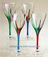 Positano Wine Glasses Set Of Four Hand Painted Venetian Glassware