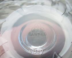 RARE 3pc Set HAWKES INTAGLIO ENGRAVED GLASSES Wine Water Grapefuit Goblet Glass