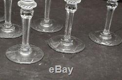 ROGASKA CRYSTAL GALLIA Cordial wine GLASSES 5 goblets stemware SET 6 etched