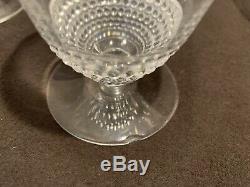 R Rene Lalique Nippon 2 Water 2 Wine 2 Champagne Coupes Glass Bowl Set 13 AS IS