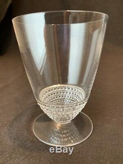 R Rene Lalique Nippon Claret Wine Glasses Set of 6 5241 France Crystal 4 1/8 H