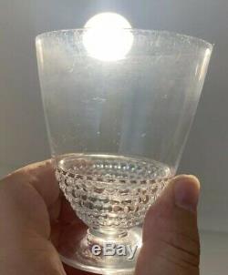 R Rene Lalique Nippon White Wine Glasses Set of 11 3767 France Crystal 3 1/2 H