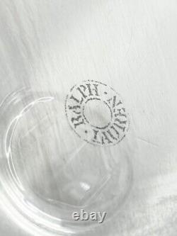 Ralph Lauren EDWARD GOLD, Set of 6 Crystal Wine Glasses, 7 5/8 Gold Rim