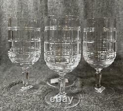 Ralph Lauren Hudson Plaid Iced Beverage Set Of Four Wine Glasses 7 Inch