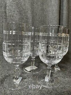 Ralph Lauren Hudson Plaid Iced Beverage Set Of Four Wine Glasses 7 Inch