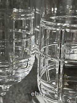 Ralph Lauren Hudson Plaid Iced Beverage Set Of Four Wine Glasses 7 Inch