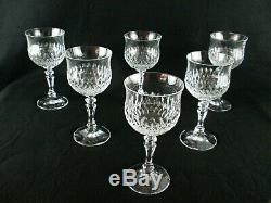 Rare Antique BACCARAT Crystal Set 6 x Brandy Goblet Snifter & 6 x Wine Goblet