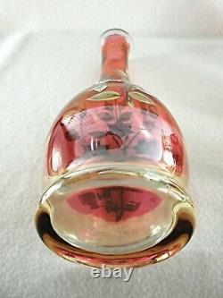 Rare Antique Bohemian MOSER Cranberry Crystal Set 7 x Wine Goblets & Decanter