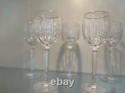 Rare Find Set of 12 Waterford Greenville Gold Trim Wine Glasses 8