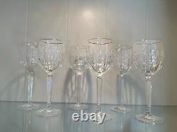 Rare Find Set of 12 Waterford Greenville Gold Trim Wine Glasses 8