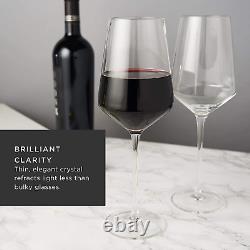Raye Bordeaux Wine Glasses & Decanter Set Premium Crystal Clear Glass, Modern