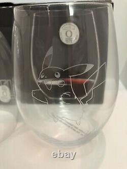 Riedel O Wine Tumbler Stemless Wine Glasses Pokemon 2007 Licensed Set of 2