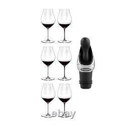 Riedel Performance Pinot Noir Wine Glass Set of 6 Bundle with Wine Pourer