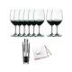 Riedel VINUM Bordeaux/Merlot/Cabernet Wine Glasses(8) with Wine Pourer and Cloth