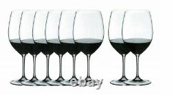 Riedel Vinum Bordeaux Wine Glasses Set of 8 with Maple Serving Board