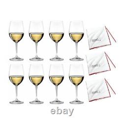 Riedel Vinum Chablis Chardonnay Wine Glasses Pack 8 with 3 Polishing Cloths