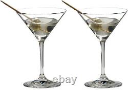 Riedel Vinum Martini Glasses (Set of 4) with Wine Pourer and Polishing Cloth