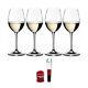 Riedel Vinum Sauvignon Blanc Glasses 4-Pack with Sealer & Aerator Set