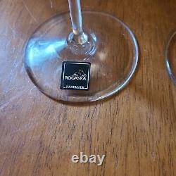 Rogaska Avenue Crystal Vertical All Purpose Wine Water Goblet 9 3/8 SET 2 NEW
