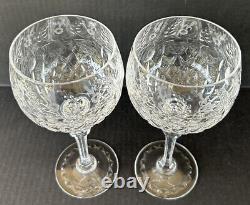 Rogaska Crystal Gallia Balloon Wine Glasses 8 1/2 Set of 2 X-Base