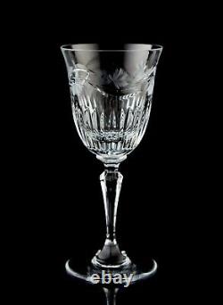 Rogaska Ivy Wine Glasses Set of 5 Vintage Elegant Cut Crystal