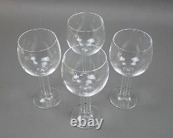 Rosenthal Crystal Cupola Wine Goblets Glasses 7 Double Stem Set Of 4