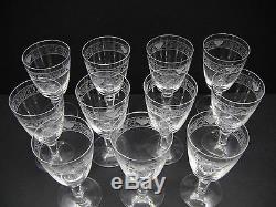 Rosenthal Crystal FLORENTINE Claret Wine Glasses 4 3/4 / Set of 11 /Excellent