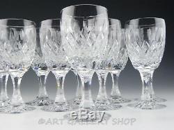 Royal Brierley Cut Crystal GAINSBOROUGH 7 WINE WATER GOBLETS GLASSES Set 10