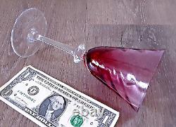 SET 6 THEREISENTHAL Glass F. SCHMIDT GARDA Swirl 7 1/8 Claret Wine Goblets #2