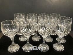 SET OF 12 Baccarat Massena White Wine Glasses 6 3/8 MINT Condition withBox